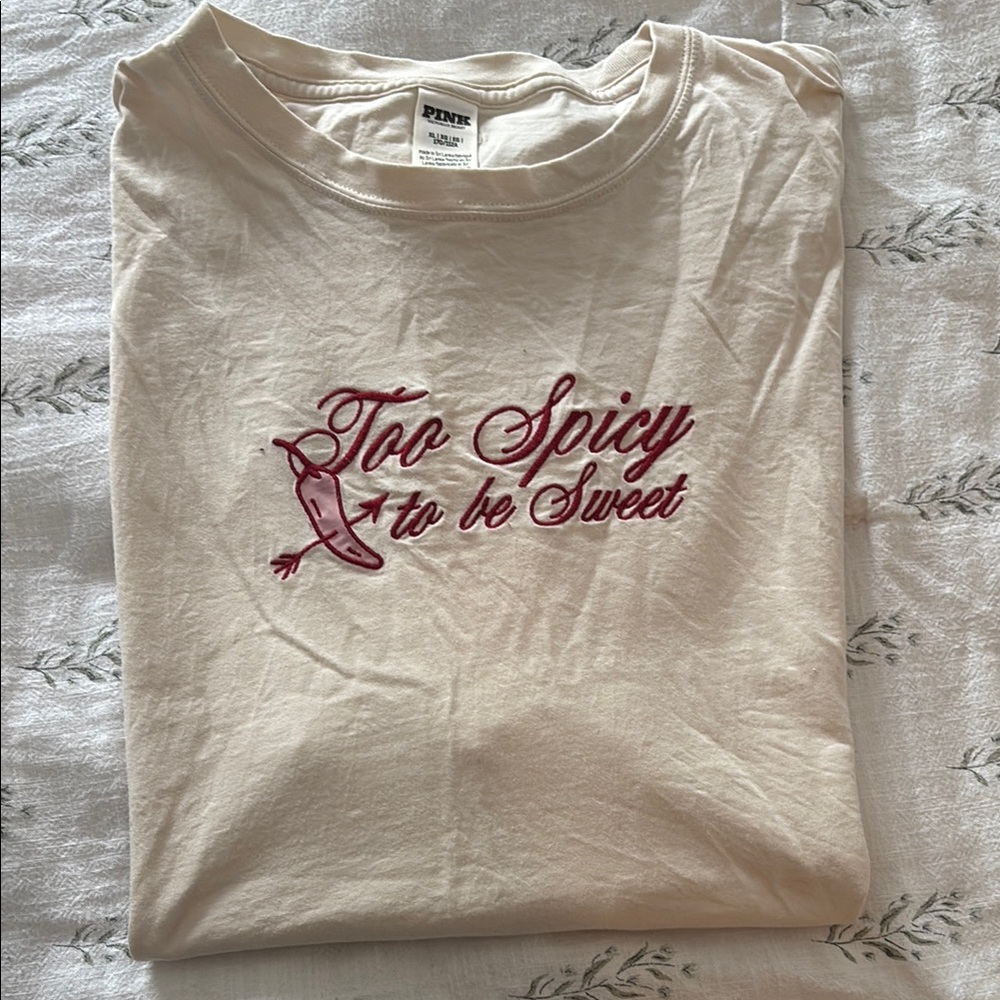 Pink Victoria's Secret Graphic Tees